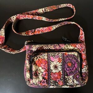 Vera Bradley Rosewood Multicolor Floral Crossbody Bag Purse